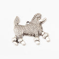 Textured Poodle Dog Pendant Charm in Two Antique Finishes view 3