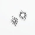 Openwork Flower Connector Detailed Metal Jewelry Component in 2 Finishes view 3