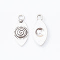 Spiral Eye Teardrop Charm Metal Jewelry Making Pieces view 3