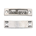 Believe Curved Two Loop Connector in Two Antique Finishes view 3
