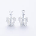 Hollow Crown-Shaped Metal Charm Pendants in 5 Finishes view 3