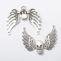 Winged Skull Connector Charm in 2 Metal Finishes for Jewelry Making view 3