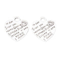 2-Finish Inscribed Heart Metal Jewelry Components for Crafts view 3