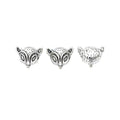 Fox Head Spacer Bead in 3 Metal Finishes for Jewelry Making view 3