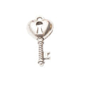 Heart Bow Skeleton Key Charms In Three Finishes For Jewelry Making view 3