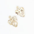 Curled Dragon Two Loop Connector in Multiple Metal Finishes for Jewelry Making view 3
