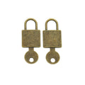 Padlock And Key Charm Metal Jewelry Making Component view 3
