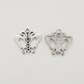 Openwork Butterfly Metal Charms in 2 Pictured Finishes view 3