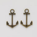 Nautical Anchor Detailed Metal Charm in 2 Finishes view 3