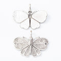 Detailed Butterfly Metal Charm in 2 Distinct Finishes for Jewelry Making view 3