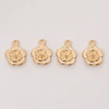 Raised Rose Metal Pendant Charms in 6 Distinct Finishes view 3