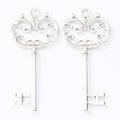 Ornate Key Charm in 5 Finishes Metal Component for Jewelry Making view 3