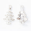 Decorated Christmas Tree Charm Alloy Jewelry Making Component in 3 Finish Options view 3