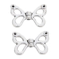 Vintage Style Metal Butterfly Spacer Bead in 2 Metal Finishes view 3