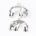 Decorated Elephant Charms in Two Antique Metal Finishes view 3
