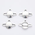 Ringed Planet Metal Charms in Seven Metallic Finishes view 3
