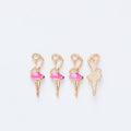 Enamel Ballerina Charm Metal Pendant for Jewelry Making view 3