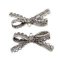 Lace Bow Metal Pendant Charms in 9 Distinct Finishes view 3