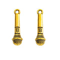 Handheld Microphone Metal Charms in Four Finishes for Crafts view 3
