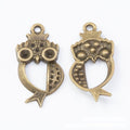 Open Body Owl Metal Charm Pendant For Jewelry Making And Craft Projects view 3