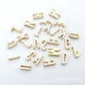 Slide Through Alphabet Letter Beads in Three Metal Finishes view 3