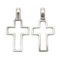 Open Outline Cross Metal Pendant Charms in Two Finishes view 3