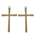 Slender Cross Metal Charms in Two Antique Finish Options view 3