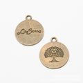Round Tree Of Life Double-Sided Charm Metal Jewelry Making Component view 3