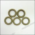 Twisted Rope Ring Connector in 1 Metal Finish for Jewelry Making view 3