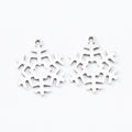 Openwork Snowflake Charm Alloy Jewelry Making Component in 3 Finish Options view 3