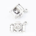 Crystal Accent Camera Metal Charm in 3 Distinct Finishes for Jewelry Making view 3
