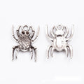Detailed Spider Charm In Antique Bronze and Antique Silver Metal Finish view 3