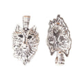 Wolf Head Bail Charm in 2 Metal Finishes for Jewelry Making view 3