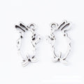 Open Rabbit Bezel Frame Metal Jewelry Making Pieces view 3