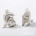 Vintage Finish Metal Roman Warrior Helmet Charms in 2 Style Options view 3
