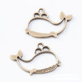 Open Whale Resin Frame Charm in Two Antique Finishes view 3