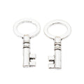 Round Bow Skeleton Key Metal Charm Pendant in 2 Finishes for DIY Jewelry view 3