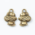 Double Sided Rabbit Metal Charm Pendant For Jewelry Making And Craft Projects view 3