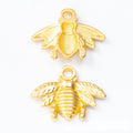 Striped Bee Charm in Multiple Metal Finishes for Jewelry Making view 3