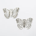 Vintage Style Metal Filigree Butterfly Embellishment in 2 Metal Finishes view 3