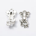 Three Wise Frogs Charm in 2 Metal Finishes for Jewelry Making view 3