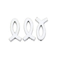 Ribbon Fish Outline Metal Charms in Bronze Gold and Silver Tones view 3