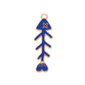 Enamel Fish Skeleton Alloy Charm in 8 Pictured Options view 3