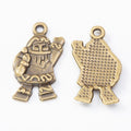 Santa Claus Metal Charm Pendant For Jewelry Making And Craft Projects view 3
