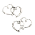 Interlocking Double Heart Charm In 5 Metal Finishes For Jewelry Making view 3