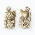 2-Finish Lucky Cat Metal Jewelry Components for Crafts view 3