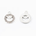 Open Face Clock Charm Metal Jewelry Making Pieces In 2 Styles view 3