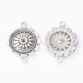 Sunflower Two Loop Metal Connector Charm Jewelry Making Component view 3