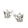 Miniature Teapot Metal Charms in Two Antique Finishes view 3