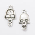 Skull Two Loop Connectors in 4 Metal Finish Options view 3
